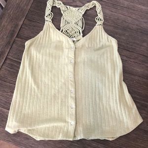 maurices woven strapped tank. Button down